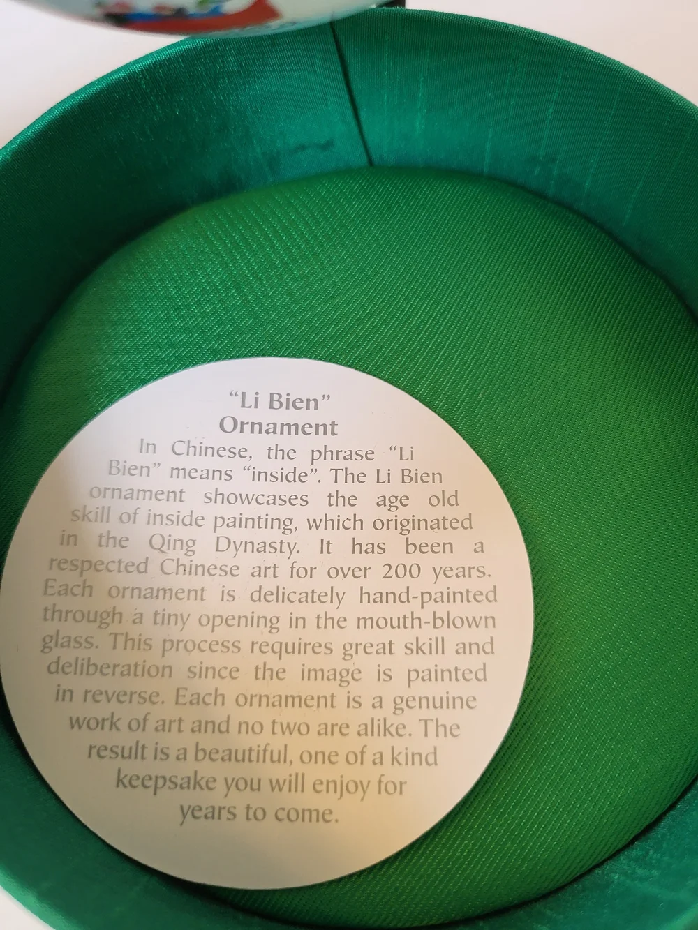 Hand-Painted Pier One Li Bien US Capitol Holiday Ornament W/ Box